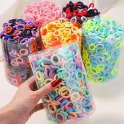 20/50/100 DB Színes alap nejlon Ealstic hajkötők lányoknak, lófarok tartású Scrunchie gumiszalag gyerekeknek alapvető hajkiegész