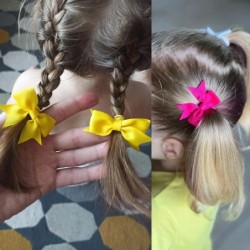 10db/tétel Grosgrain Ribbon Pigtail Haj masnik Elasztikus hajkötők Hajgumik Tartók Lányok Babahaj Kiegészítők csecsemőknek