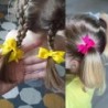 10db/tétel Grosgrain Ribbon Pigtail Haj masnik Elasztikus hajkötők Hajgumik Tartók Lányok Babahaj Kiegészítők csecsemőknek