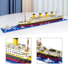 Titanic Micro Mini építőkocka készlet, 1860db Titanic játékhajómodell építőkockák, 3D-s kirakós készletek barkács oktatójátékok