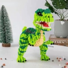 Állatvilág dinoszaurusz építőkocka játékok Óriás Tyrannosaurus Rex téglák Barkács összeállítás Modell Gyermek felnőtt születésna