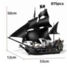 Pirates Of The Caribbean Ship Queen's Revenge Warship Black Pearl Sailboat Building Block Bricks MOC 4195 Assembly Toys Kid Gift