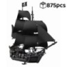 Pirates Of The Caribbean Ship Queen's Revenge Warship Black Pearl Sailboat Building Block Bricks MOC 4195 Assembly Toys Kid Gift