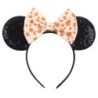 Disney Black Mouse Ears Headband For Girls 5"Bow Party Hairband Festival DIY Hair Accessories Femme