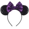 Disney Black Mouse Ears Headband For Girls 5"Bow Party Hairband Festival DIY Hair Accessories Femme