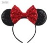 Disney Black Mouse Ears Headband For Girls 5"Bow Party Hairband Festival DIY Hair Accessories Femme