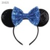 Disney Black Mouse Ears Headband For Girls 5"Bow Party Hairband Festival DIY Hair Accessories Femme