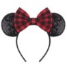 Disney Black Mouse Ears Headband For Girls 5"Bow Party Hairband Festival DIY Hair Accessories Femme