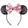 Disney Black Mouse Ears Headband For Girls 5"Bow Party Hairband Festival DIY Hair Accessories Femme