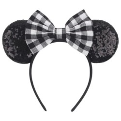 Disney Black Mouse Ears Headband For Girls 5"Bow Party Hairband Festival DIY Hair Accessories Femme