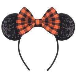 Disney Black Mouse Ears Headband For Girls 5"Bow Party Hairband Festival DIY Hair Accessories Femme