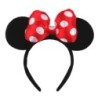 2024 Hot Sales Disney Mickey Ears Headband For Girls Women 5''Polka Dot Bow Hairband Festival Party Travel DIY Hair Accessories