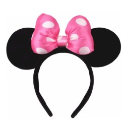 2024 Hot Sales Disney Mickey Ears Headband For Girls Women 5''Polka Dot Bow Hairband Festival Party Travel DIY Hair Accessories