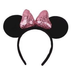 2024 Hot Sales Disney Mickey Ears Headband For Girls Women 5''Polka Dot Bow Hairband Festival Party Travel DIY Hair Accessories