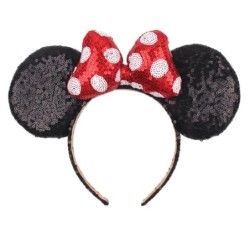 2024 Hot Sales Disney Mickey Ears Headband For Girls Women 5''Polka Dot Bow Hairband Festival Party Travel DIY Hair Accessories