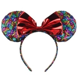 2024 Hot Sales Disney Mickey Ears Headband For Girls Women 5''Polka Dot Bow Hairband Festival Party Travel DIY Hair Accessories