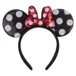 2024 Hot Sales Disney Mickey Ears Headband For Girls Women 5''Polka Dot Bow Hairband Festival Party Travel DIY Hair Accessories