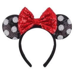 2024 Hot Sales Disney Mickey Ears Headband For Girls Women 5''Polka Dot Bow Hairband Festival Party Travel DIY Hair Accessories