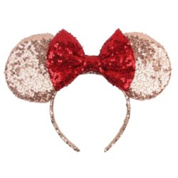 2024 Hot Sales Disney Mickey Ears Headband For Girls Women 5''Polka Dot Bow Hairband Festival Party Travel DIY Hair Accessories