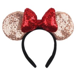 2024 Hot Sales Disney Mickey Ears Headband For Girls Women 5''Polka Dot Bow Hairband Festival Party Travel DIY Hair Accessories