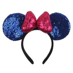 2024 Hot Sales Disney Mickey Ears Headband For Girls Women 5''Polka Dot Bow Hairband Festival Party Travel DIY Hair Accessories