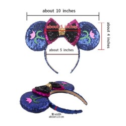 2024 Hot Sales Disney Mickey Ears Headband For Girls Women 5''Polka Dot Bow Hairband Festival Party Travel DIY Hair Accessories