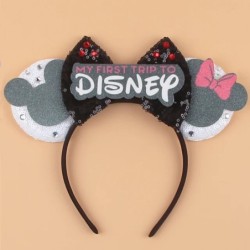 2024 Hot Sales Disney Mickey Ears Headband For Girls Women 5''Polka Dot Bow Hairband Festival Party Travel DIY Hair Accessories