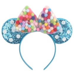 2024 Hot Sales Disney Mickey Ears Headband For Girls Women 5''Polka Dot Bow Hairband Festival Party Travel DIY Hair Accessories