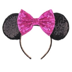 2024 Hot Sales Disney Mickey Ears Headband For Girls Women 5''Polka Dot Bow Hairband Festival Party Travel DIY Hair Accessories