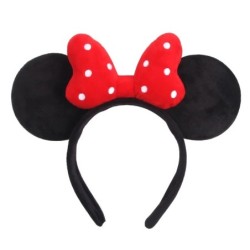 2024 Hot Sales Disney Mickey Ears Headband For Girls Women 5''Polka Dot Bow Hairband Festival Party Travel DIY Hair Accessories