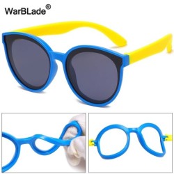 WarBlade New Polarized Kids Napszemüvegek Vintage Gyermek Napszemüvegek Szilikon Rugalmas Fiúk Lányok Babaszemüvegek Gafas De So