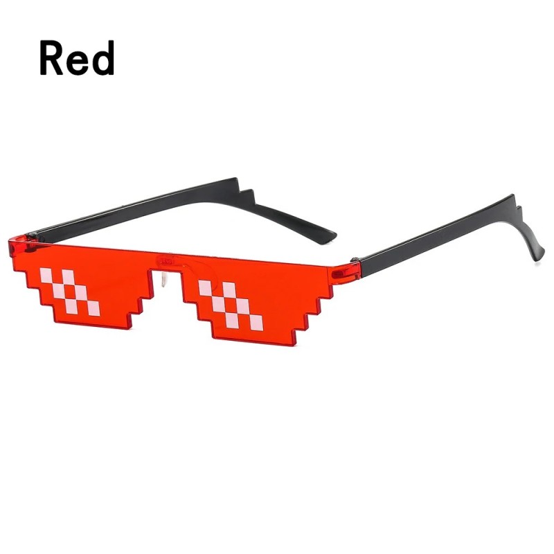 Mosaic Napszemüvegek Férfi Női Pixel Fekete Retro Gamer Robot Napszemüveg Cool Party Vintage Shades Szemüvegek