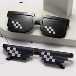 Mosaic Napszemüvegek Férfi Női Pixel Fekete Retro Gamer Robot Napszemüveg Cool Party Vintage Shades Szemüvegek