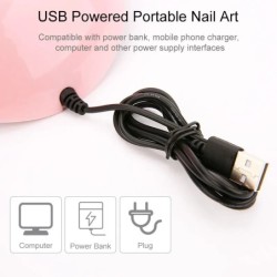 Hot Körömszárító gép Hordozható USB-kábel Otthoni használatra szánt köröm lámpa szárításhoz Kötő körömlakk 18db gyöngyökkel UV L