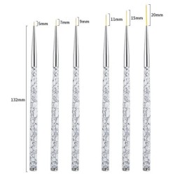 5/7/9mm 11/15/20mm körömkefe akril francia csíkos vonal festés rajz virág toll gél UV fényezés márvány nyél manikűr eszközök