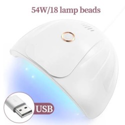 CNHIDS 54W 18 LED szárító lámpa manikűr UV körömszárító kikeményítő zselés körömlakk USB Smart Timerrel Sun Light Nail Art eszkö