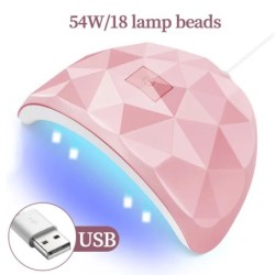 CNHIDS 54W 18 LED szárító lámpa manikűr UV körömszárító kikeményítő zselés körömlakk USB Smart Timerrel Sun Light Nail Art eszkö