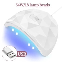 CNHIDS 54W 18 LED szárító lámpa manikűr UV körömszárító kikeményítő zselés körömlakk USB Smart Timerrel Sun Light Nail Art eszkö