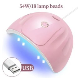 CNHIDS 54W 18 LED szárító lámpa manikűr UV körömszárító kikeményítő zselés körömlakk USB Smart Timerrel Sun Light Nail Art eszkö