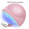 CNHIDS 54W 18 LED szárító lámpa manikűr UV körömszárító kikeményítő zselés körömlakk USB Smart Timerrel Sun Light Nail Art eszkö