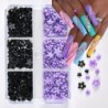 Nail Art strassz készlet 2400db Nail Gems Ab lapos hátú strassz drágakő kövek tároló rendszerezővel a fényes nyaraláshoz