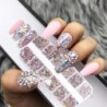 Nail Art strassz készlet 2400db Nail Gems Ab lapos hátú strassz drágakő kövek tároló rendszerezővel a fényes nyaraláshoz