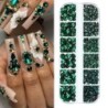 Nail Art strassz készlet 2400db Nail Gems Ab lapos hátú strassz drágakő kövek tároló rendszerezővel a fényes nyaraláshoz