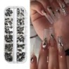 Nail Art strassz készlet 2400db Nail Gems Ab lapos hátú strassz drágakő kövek tároló rendszerezővel a fényes nyaraláshoz