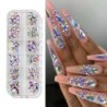 Nail Art strassz készlet 2400db Nail Gems Ab lapos hátú strassz drágakő kövek tároló rendszerezővel a fényes nyaraláshoz