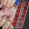 Nail Art strassz készlet 2400db Nail Gems Ab lapos hátú strassz drágakő kövek tároló rendszerezővel a fényes nyaraláshoz