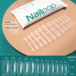 NAILPOP 120db műköröm teljes fedő nyomó köröm koporsó puha gél American Pose kapszula műköröm tippek hosszabbító rendszerhez