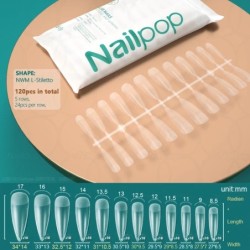 NAILPOP 120db műköröm teljes fedő nyomó köröm koporsó puha gél American Pose kapszula műköröm tippek hosszabbító rendszerhez