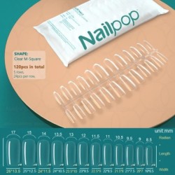 NAILPOP 120db műköröm teljes fedő nyomó köröm koporsó puha gél American Pose kapszula műköröm tippek hosszabbító rendszerhez