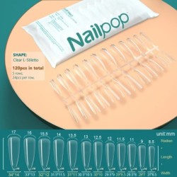 NAILPOP 120db műköröm teljes fedő nyomó köröm koporsó puha gél American Pose kapszula műköröm tippek hosszabbító rendszerhez